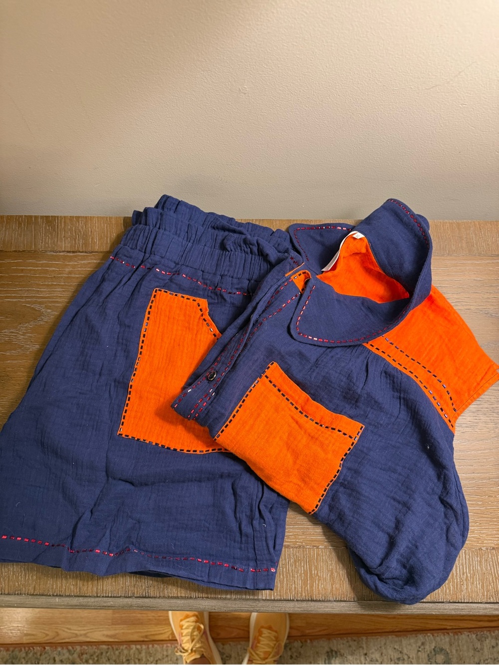 QUEEN OF SPARKLES Navy and Orange sparkle Set